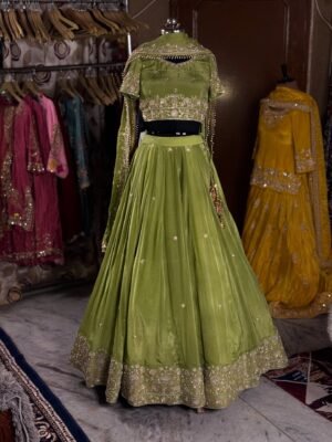 Ivory Illusion – Modern White Lehenga