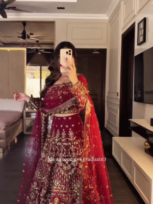 🌹 “Elegance Redefined – Traditional Meets Modern Bridal Wear”